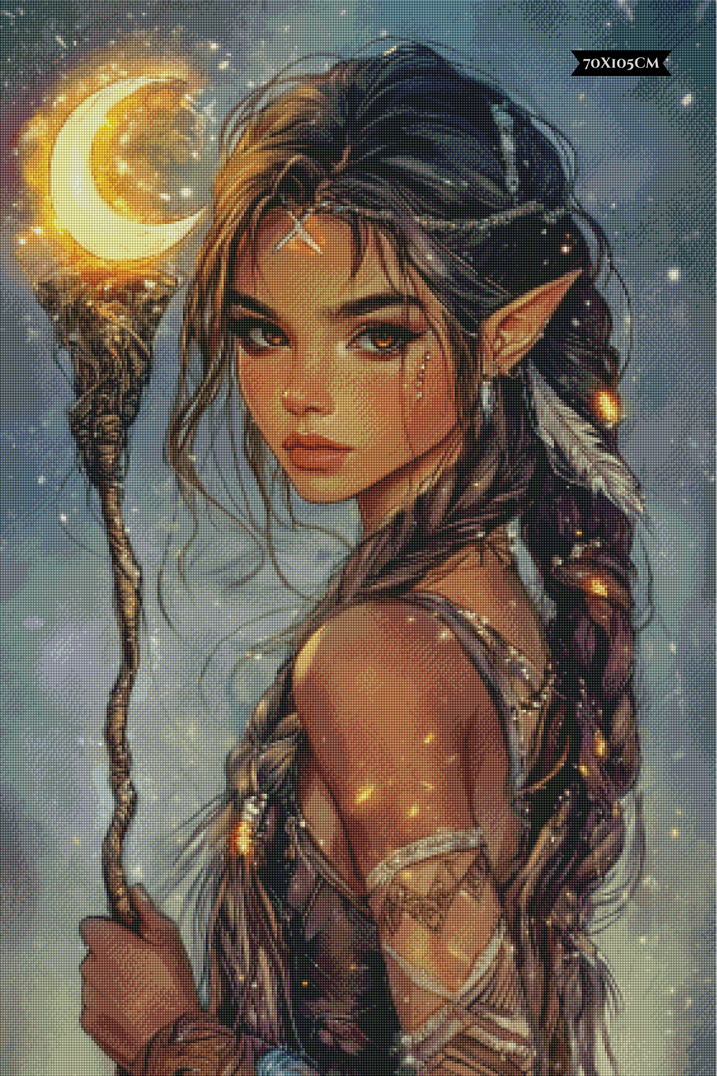 Diamond Painting Guardian Of The Crescent Moon ©salzkatze.ai