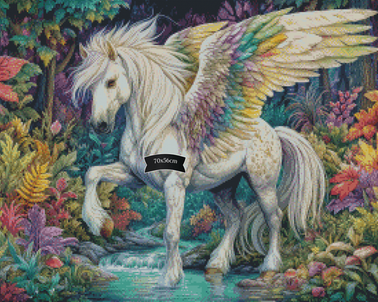 Diamond Painting Schwingen zwischen den Bäumen von Salzkatze.ai