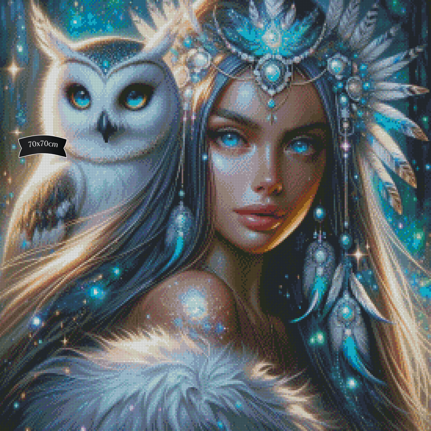 Diamond Painting Himmelsfeder und Eisblick von Lexxy Ai