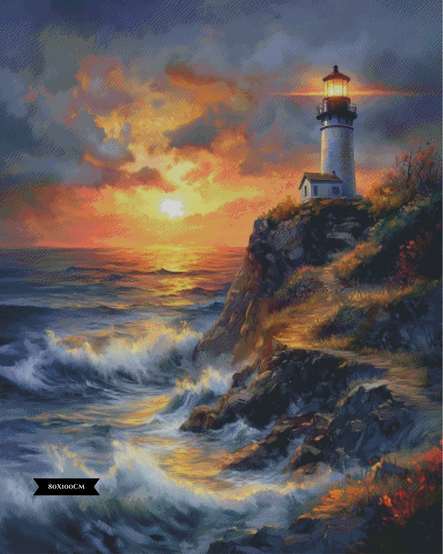 Diamond Painting Guiding Light At Sunset ©salzkatze.ai