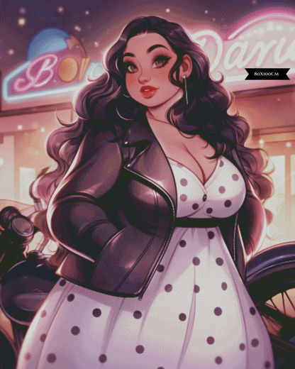 Diamond Painting Polka Dot Rebel ©shalajarias