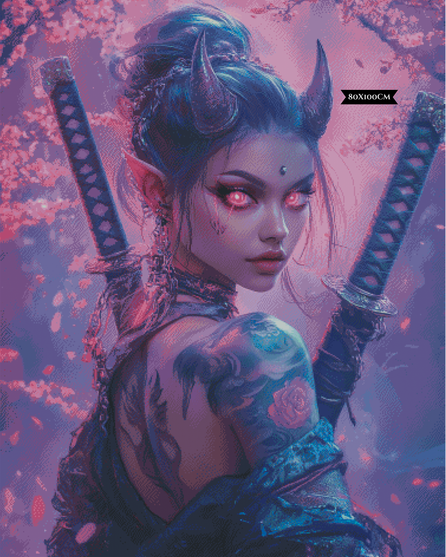 Diamond Painting Purple Oni ©sandrietta_ai