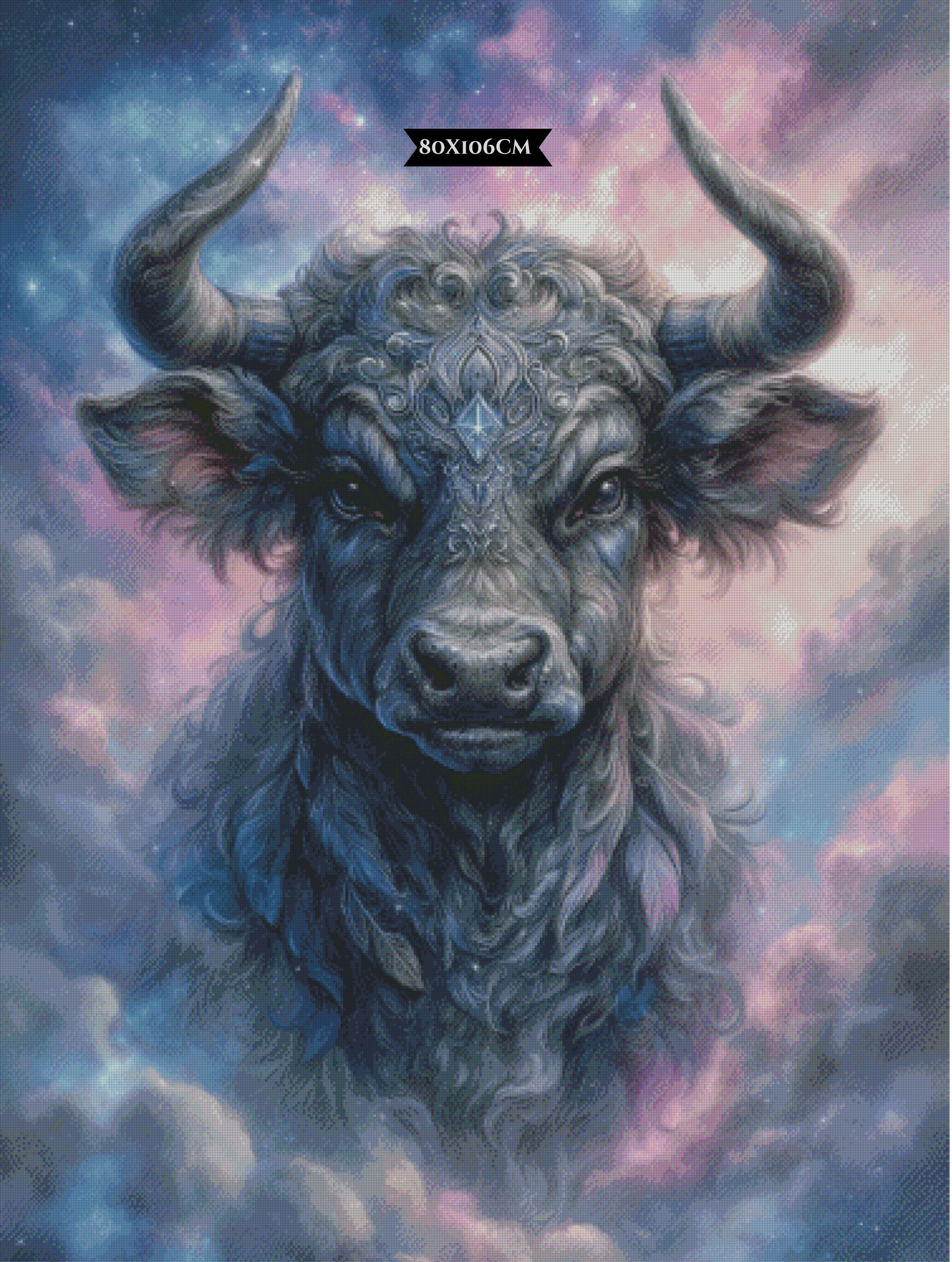 Diamond Painting In der Ruhe die Kraft (Stier) ©salzkatze.ai