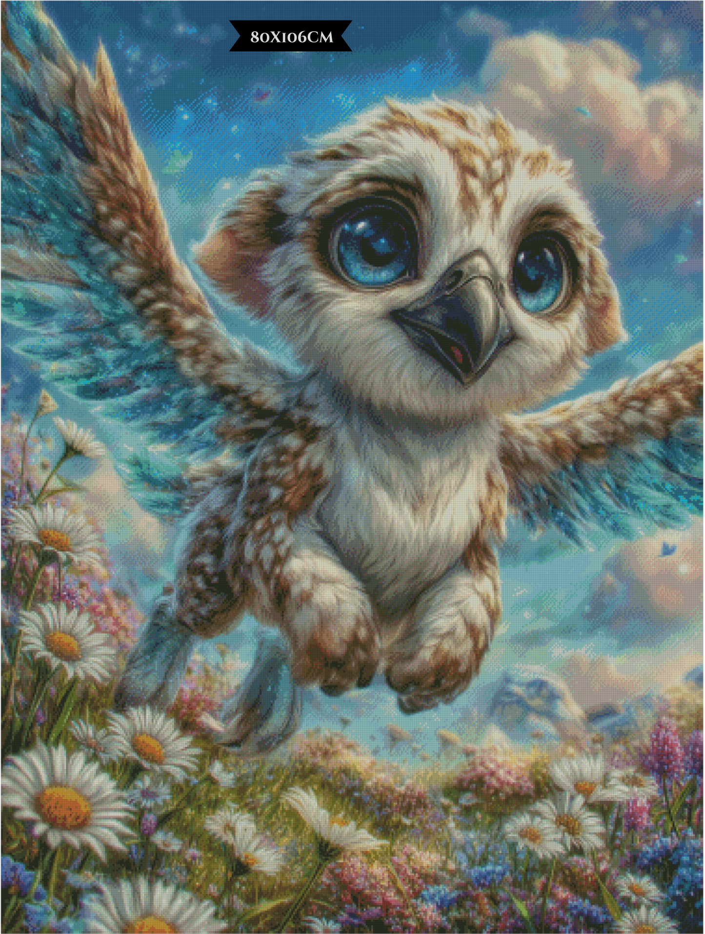 Diamond Painting Kleiner Wächter im Blütenmeer ©salzkatze.ai