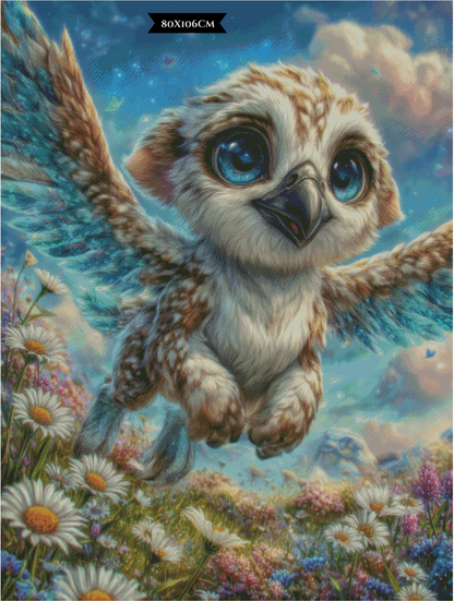 Diamond Painting Kleiner Wächter im Blütenmeer ©salzkatze.ai
