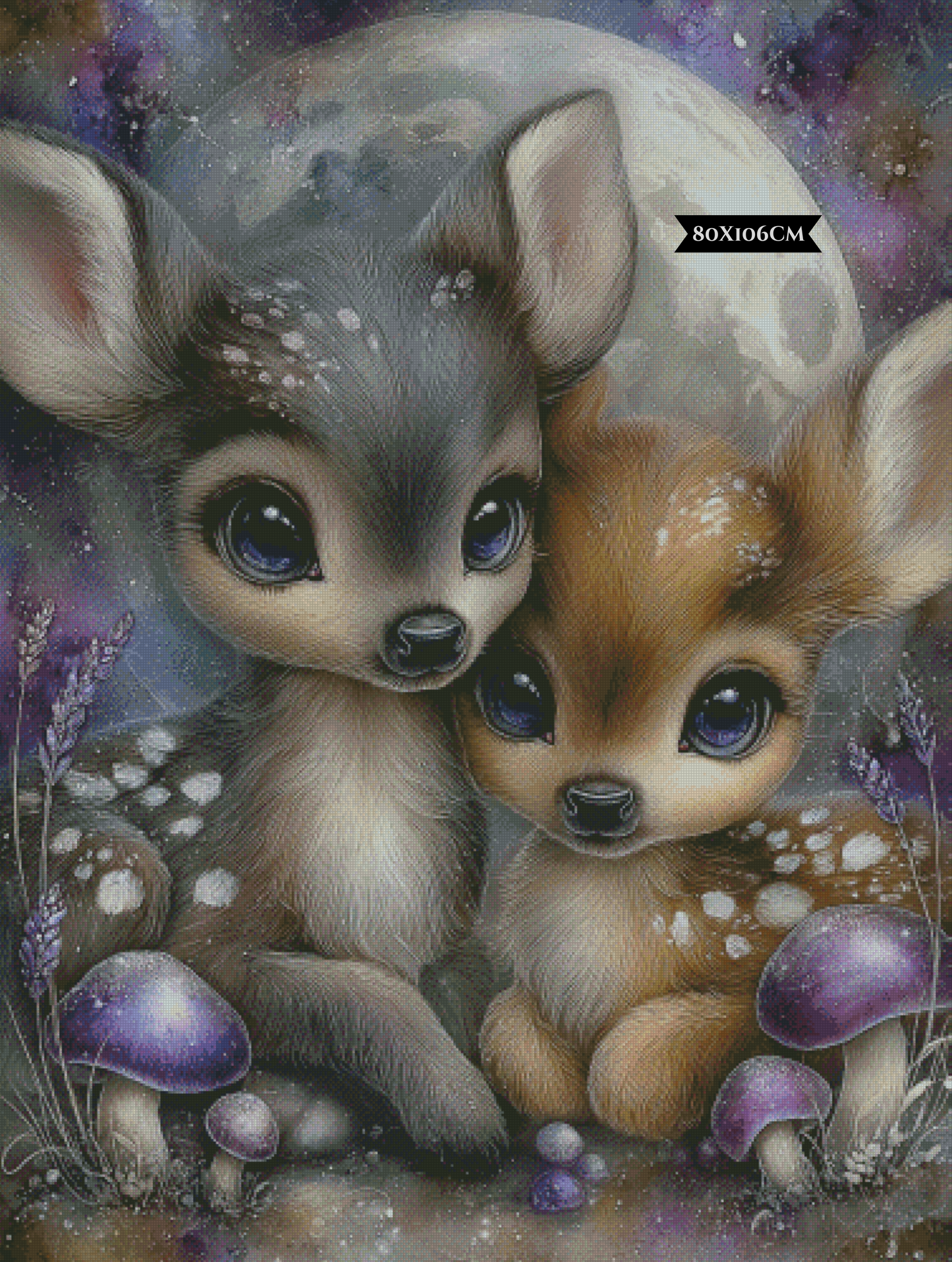 Diamond Painting Luna & Lior – Freunde im Mondlicht ©Elly_A.I