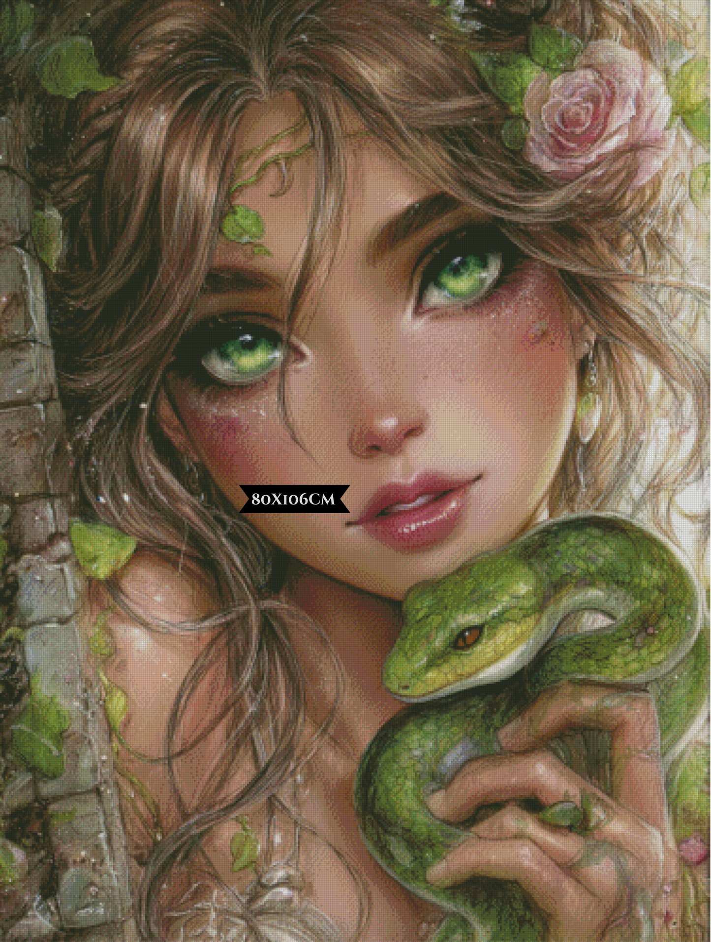 Diamond Painting Grünblick & Goldgift von ©Elly_A.I
