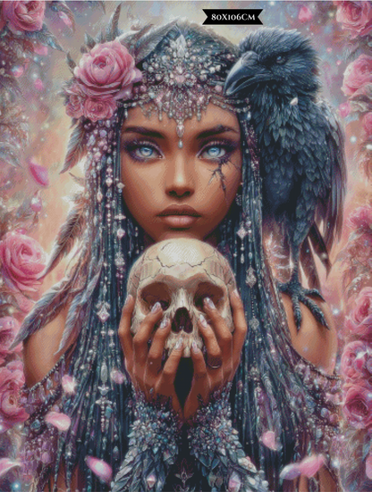 Diamond Painting Die Rabenpriesterin von Nivareth ©sandrietta_ai