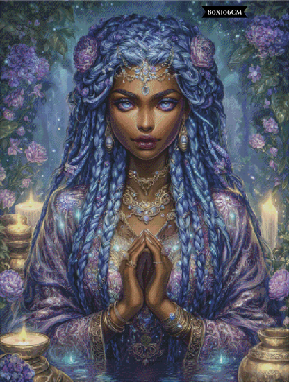 Diamond Painting Orakel des Mondbrunnens ©trudis_ai_art
