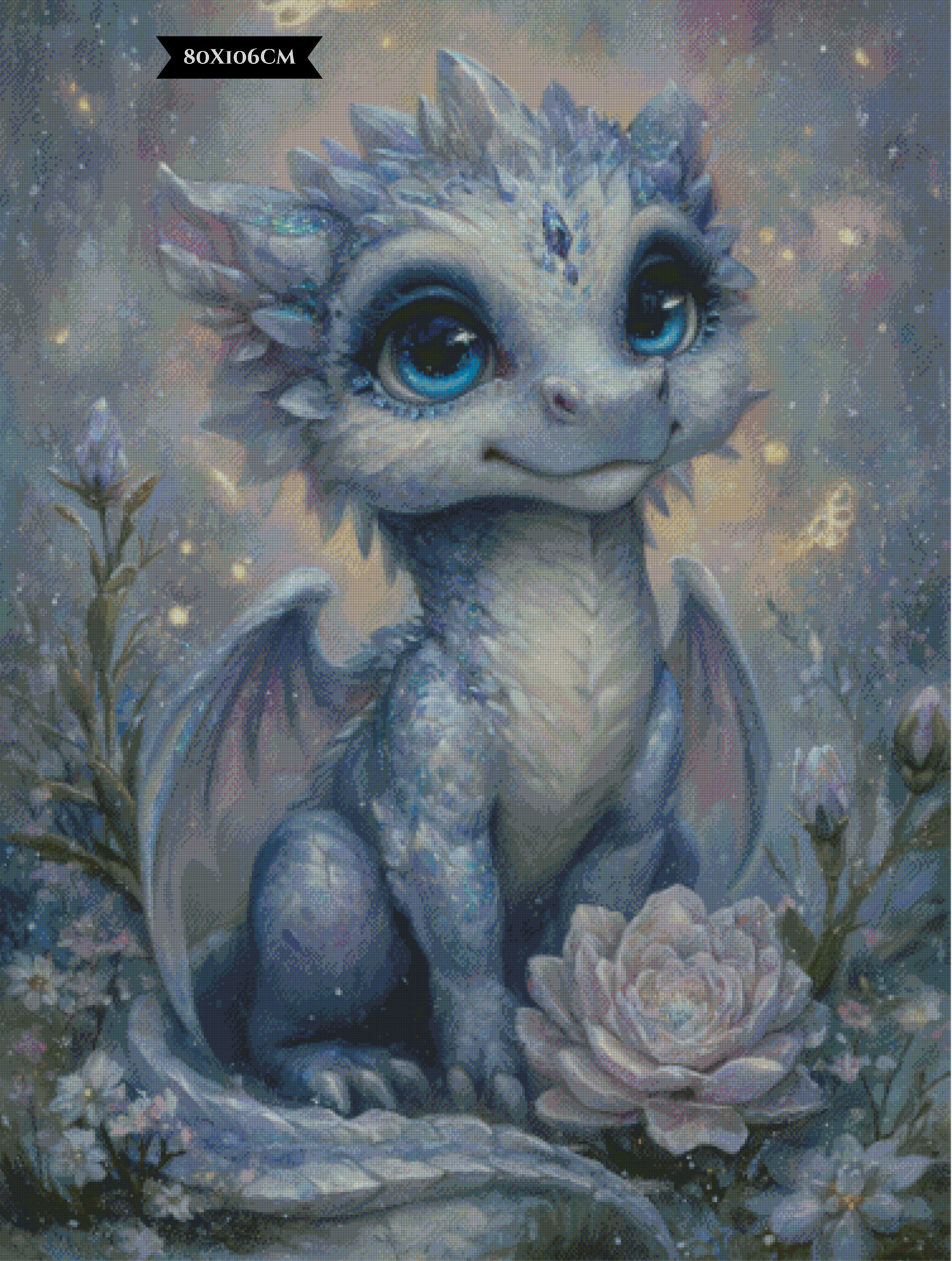 Diamond Painting Saphira Frostblüte ©trudis_ai_art