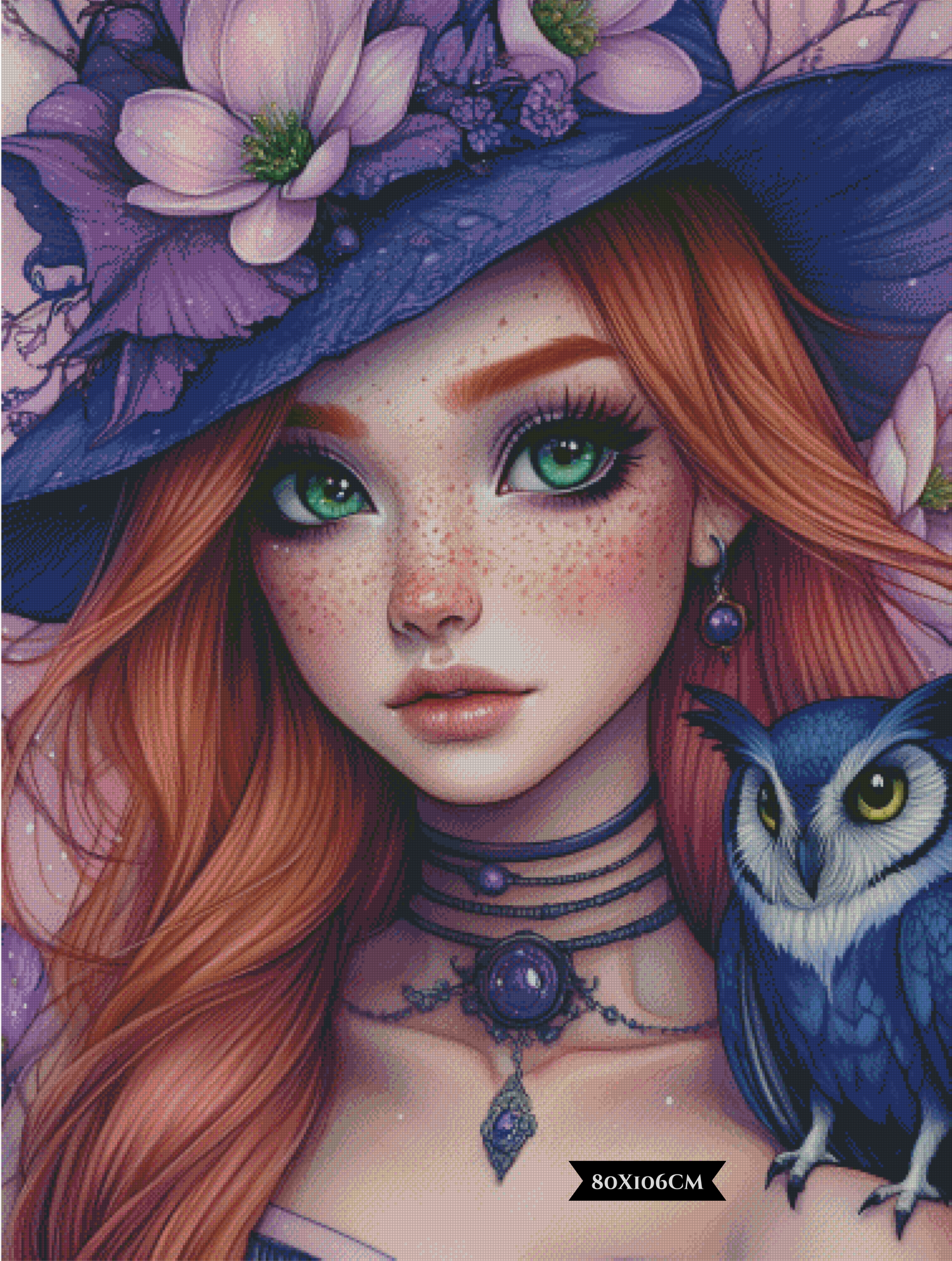 Diamond Painting Die Seherin mit Eulenblick ©trudis_ai_art