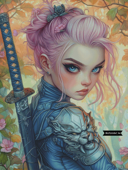 Diamond Painting Tochter der Kirschblüten ©trudis_ai_art