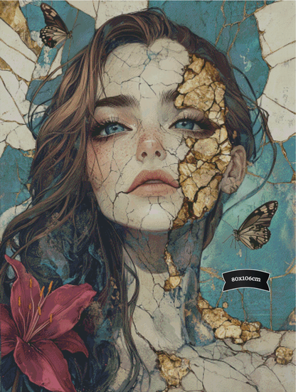 Diamond Painting Zwischen Zerbruch und Ewigkeit von Trudis_ai_art