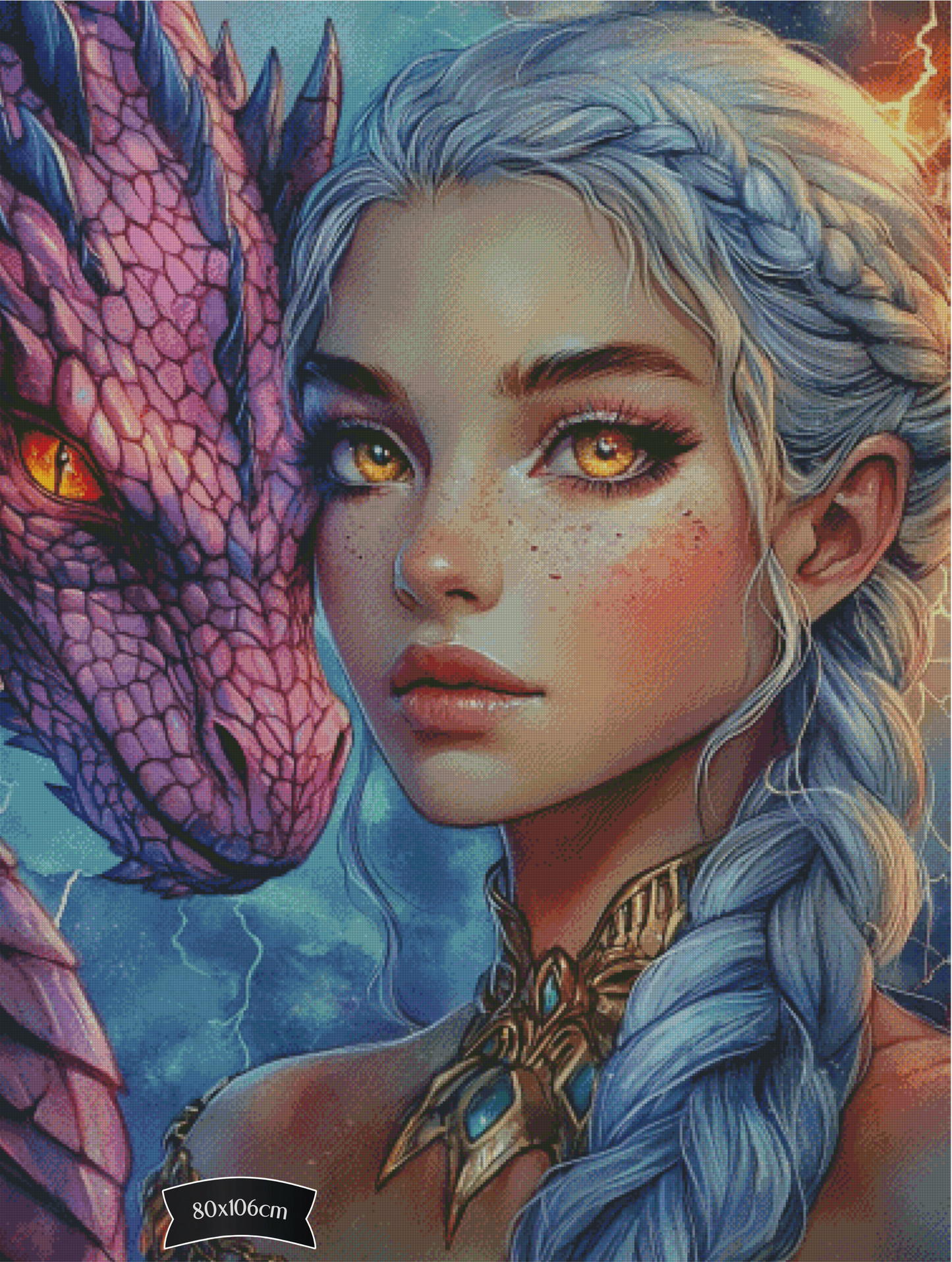 Diamond Painting Sanftes Gesicht, uralte Macht von Trudis_ai_art