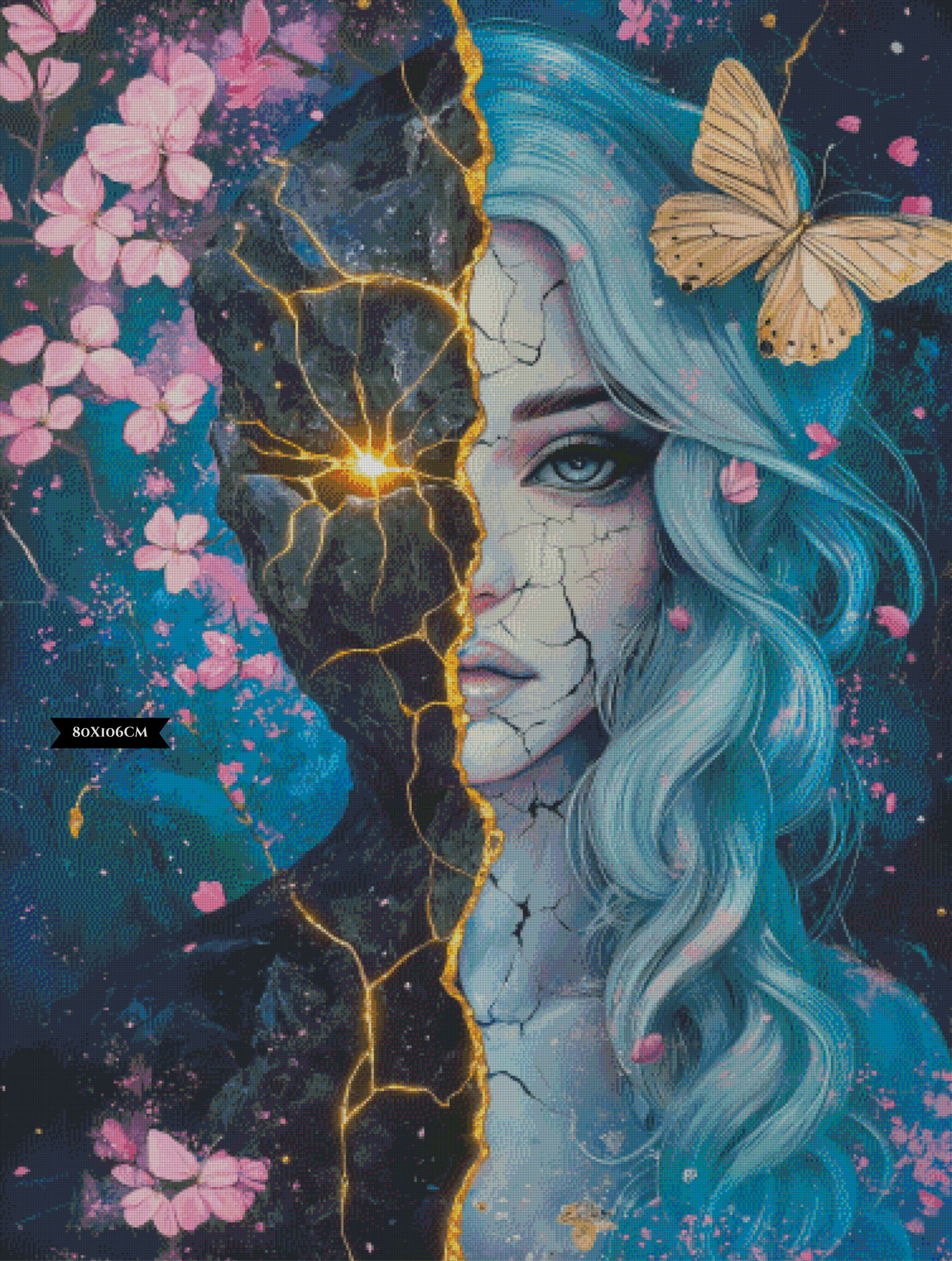 Diamond Painting Luminous Fracture Of A Forgotten Soul ©trudis_ai_art