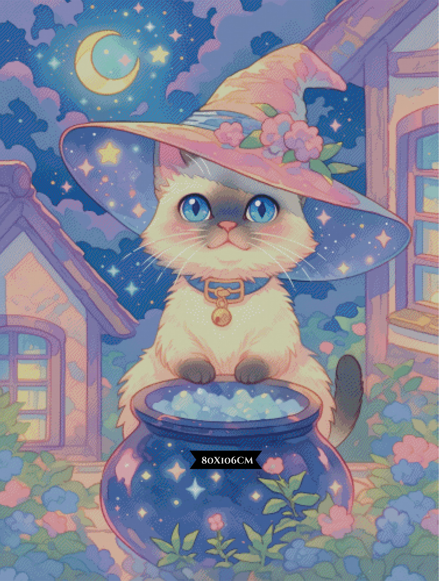 Diamond Painting Meowgical Night ©salzkatze.ai