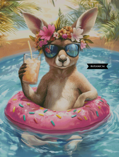 Diamond Painting Pool Party ©salzkatze.ai