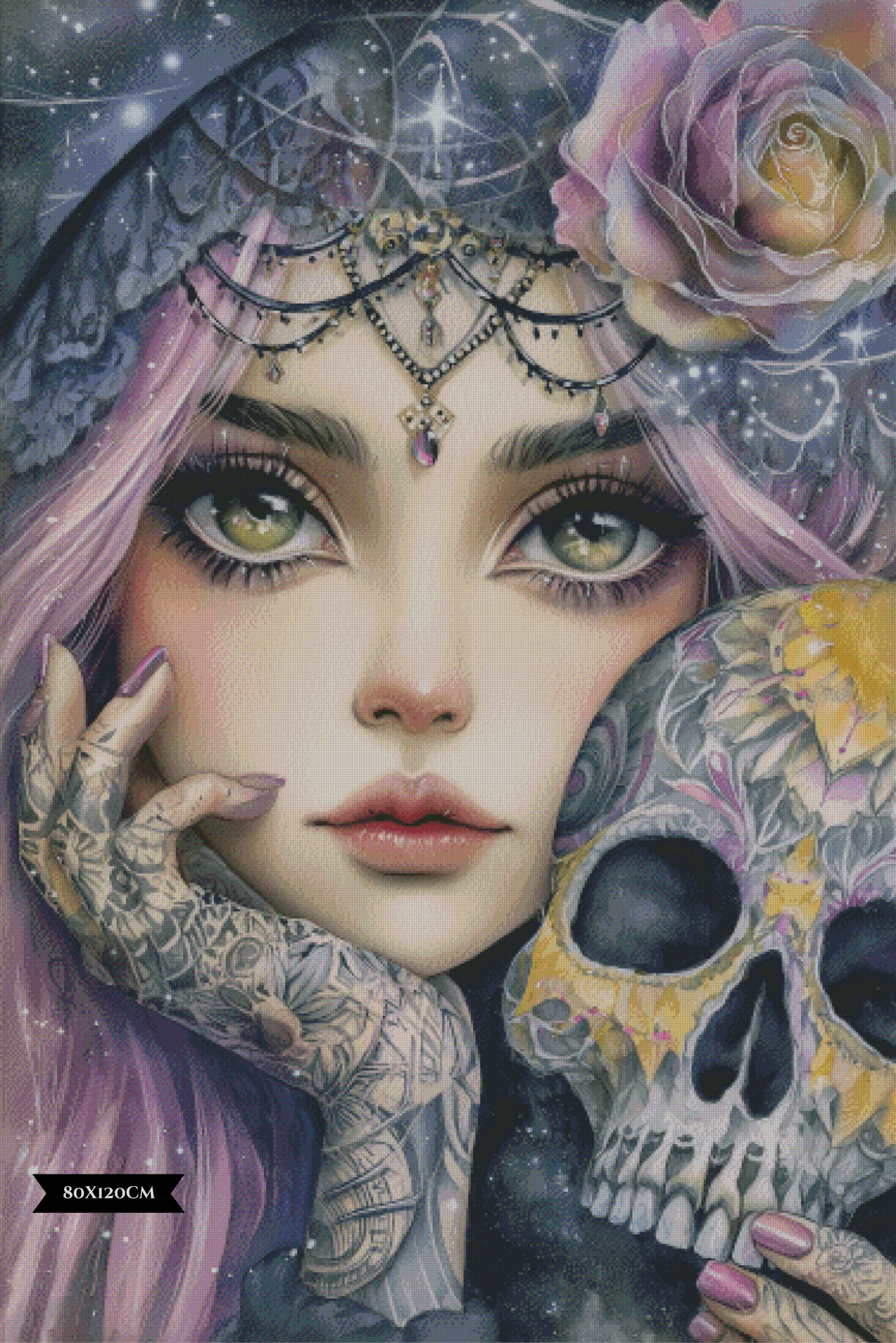 Diamond Painting Jenseits der Masken ©salzkatze.ai