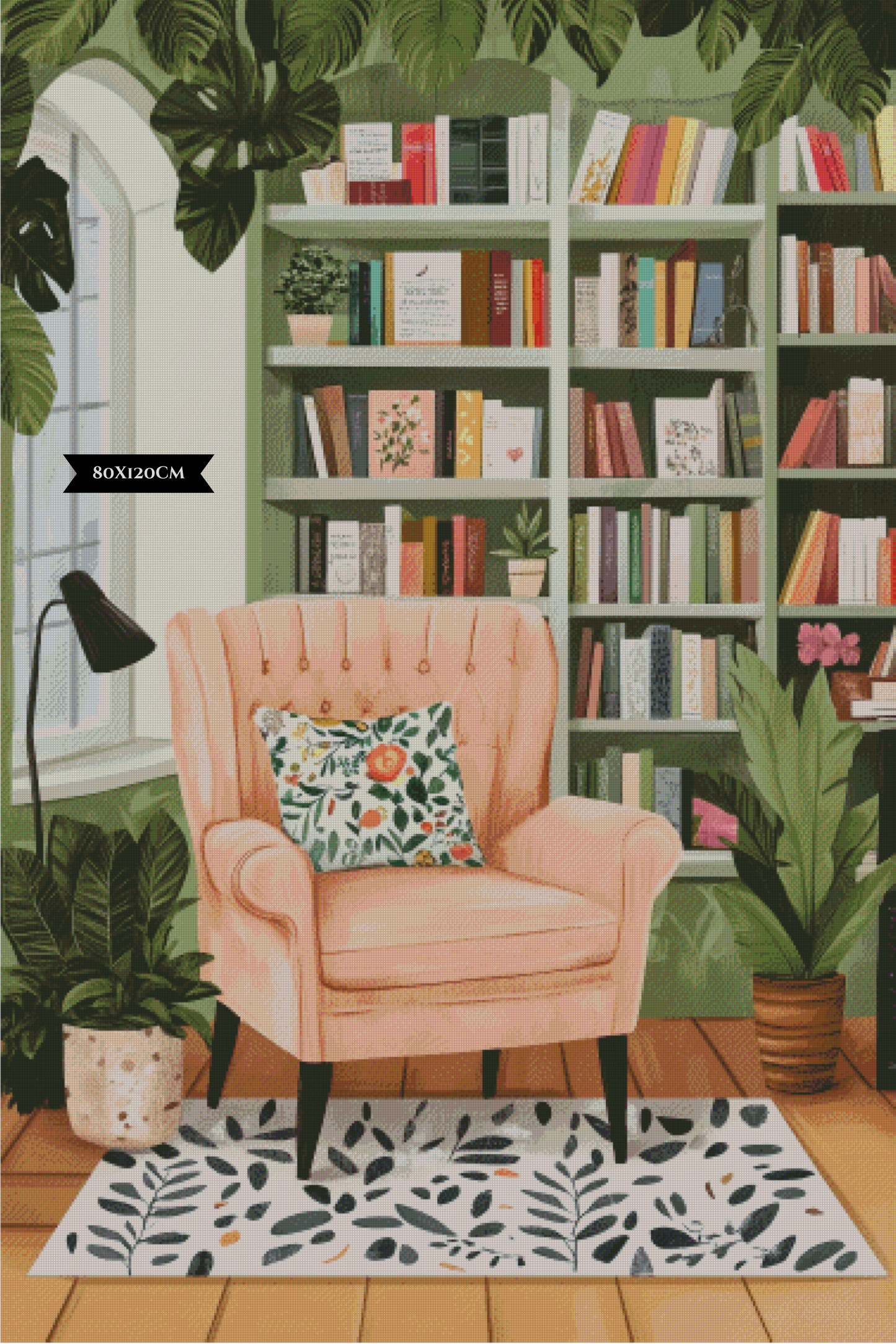 Diamond Painting Reading Corner ©salzkatze.ai