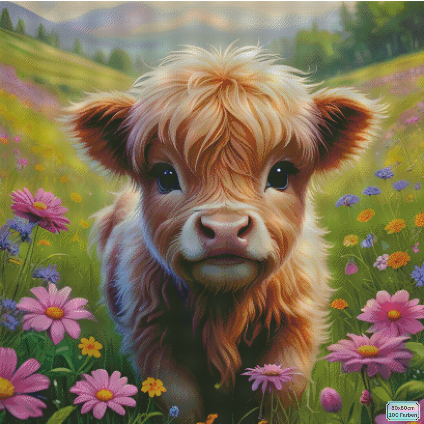 Cute Scottish Highland Cattle On Flower Meadow ©linchens_bunte_welt