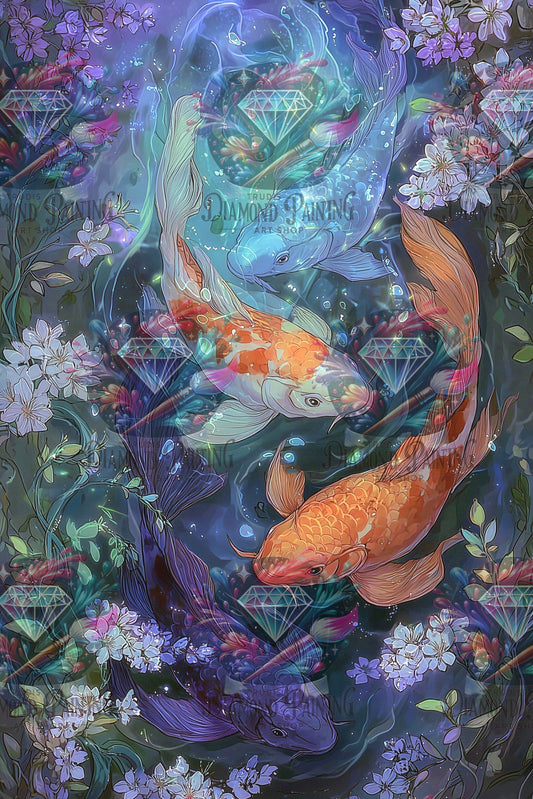 Diamond Painting Im Tanz mit der Strömung ©salzkatze.ai