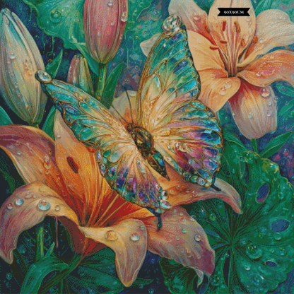 Diamond Painting Stained Glass Butterfly #2 ©sandrietta_ai