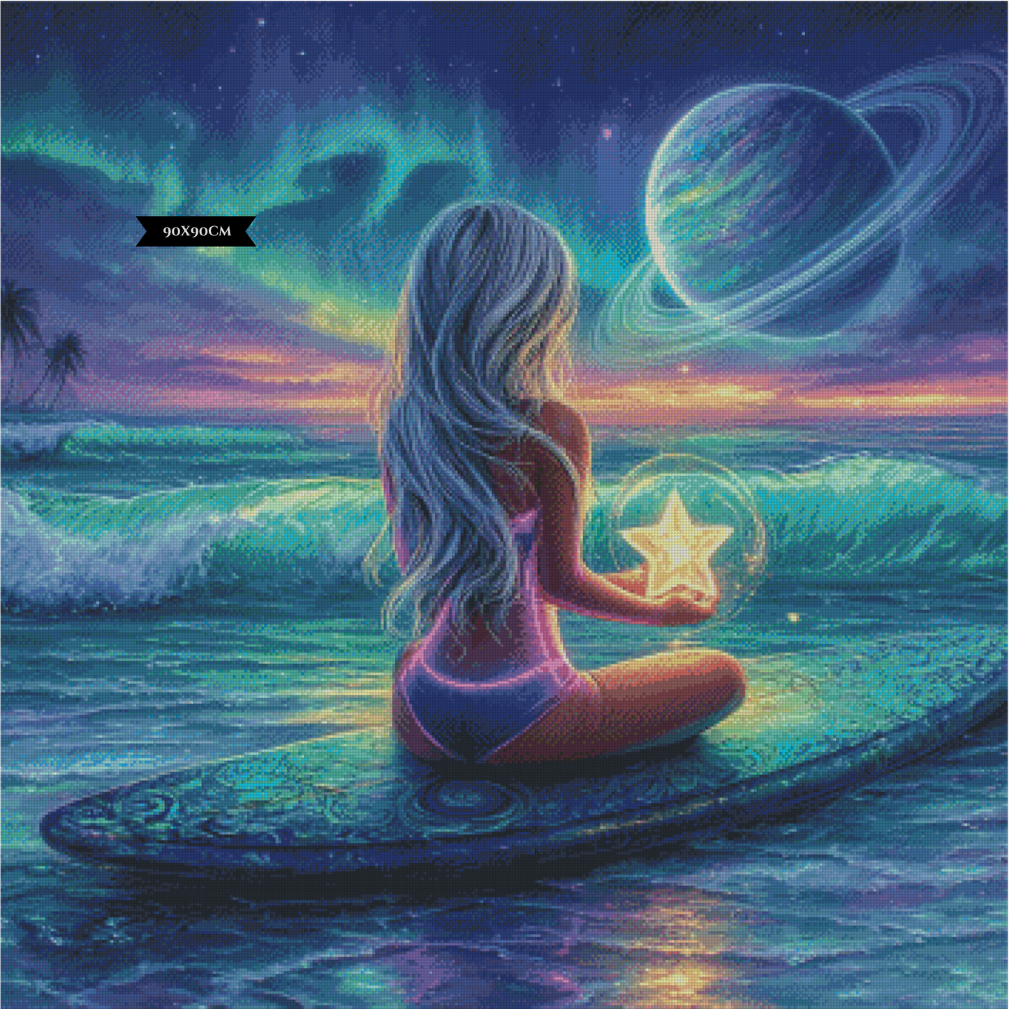 Diamond Painting Wellen der Galaxie ©sandrietta_ai
