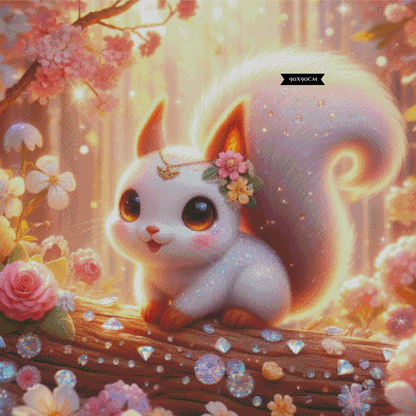 Diamond Painting Glitzerhörnchen der Morgenröte ©Lexxy Ai