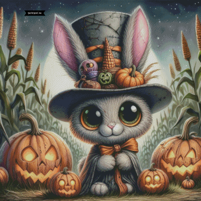 Diamond Painting Sir Hops And The Pumpkin Curse ©MoozyJo.ai
