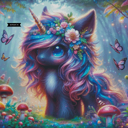 Diamond Painting The Enchanted Unicorn ©Lexxy Ai