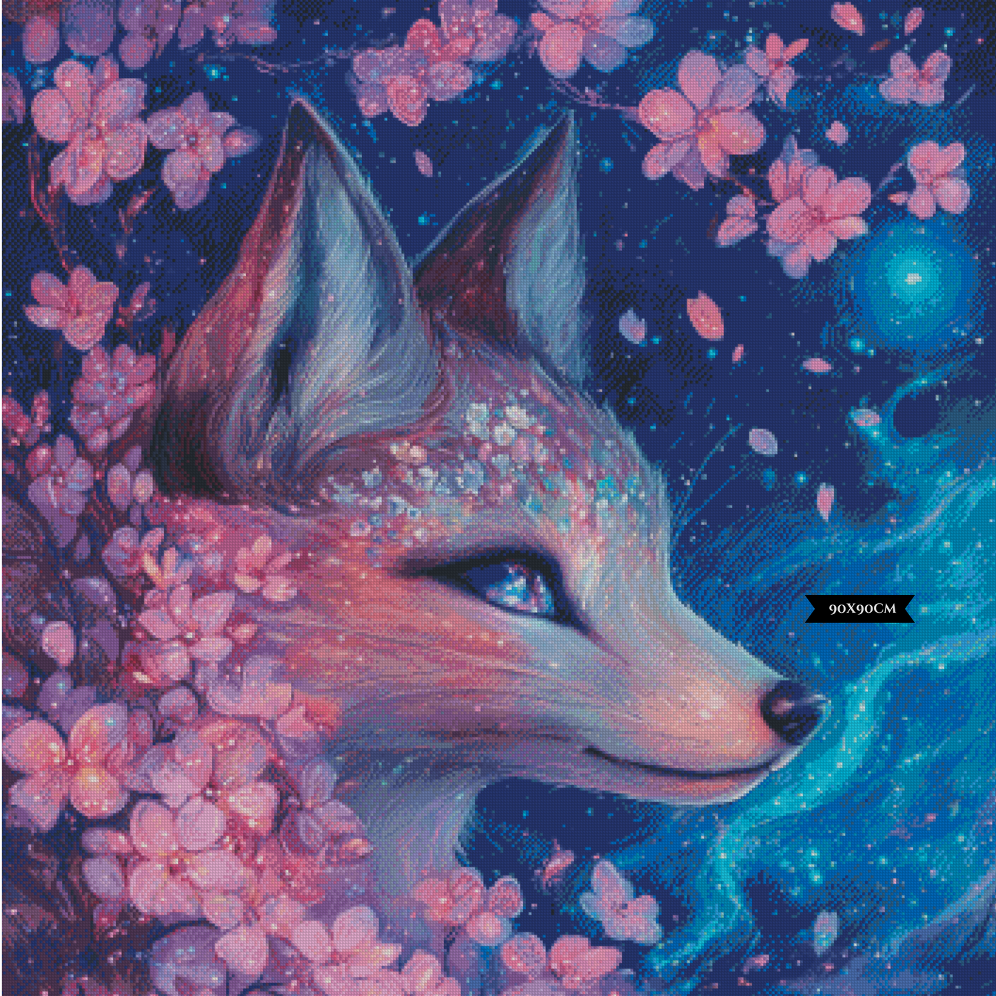 Diamond Painting Nebula Fox Of The Sakura Realm ©trudis_ai_art