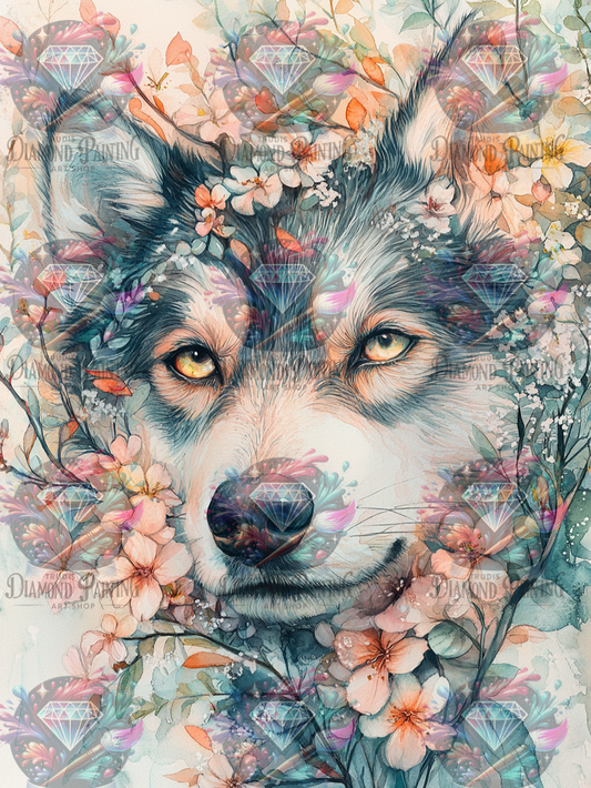 Diamond Painting Blütenflüstern im Fell des Nordens von Sakura.cherry.ai