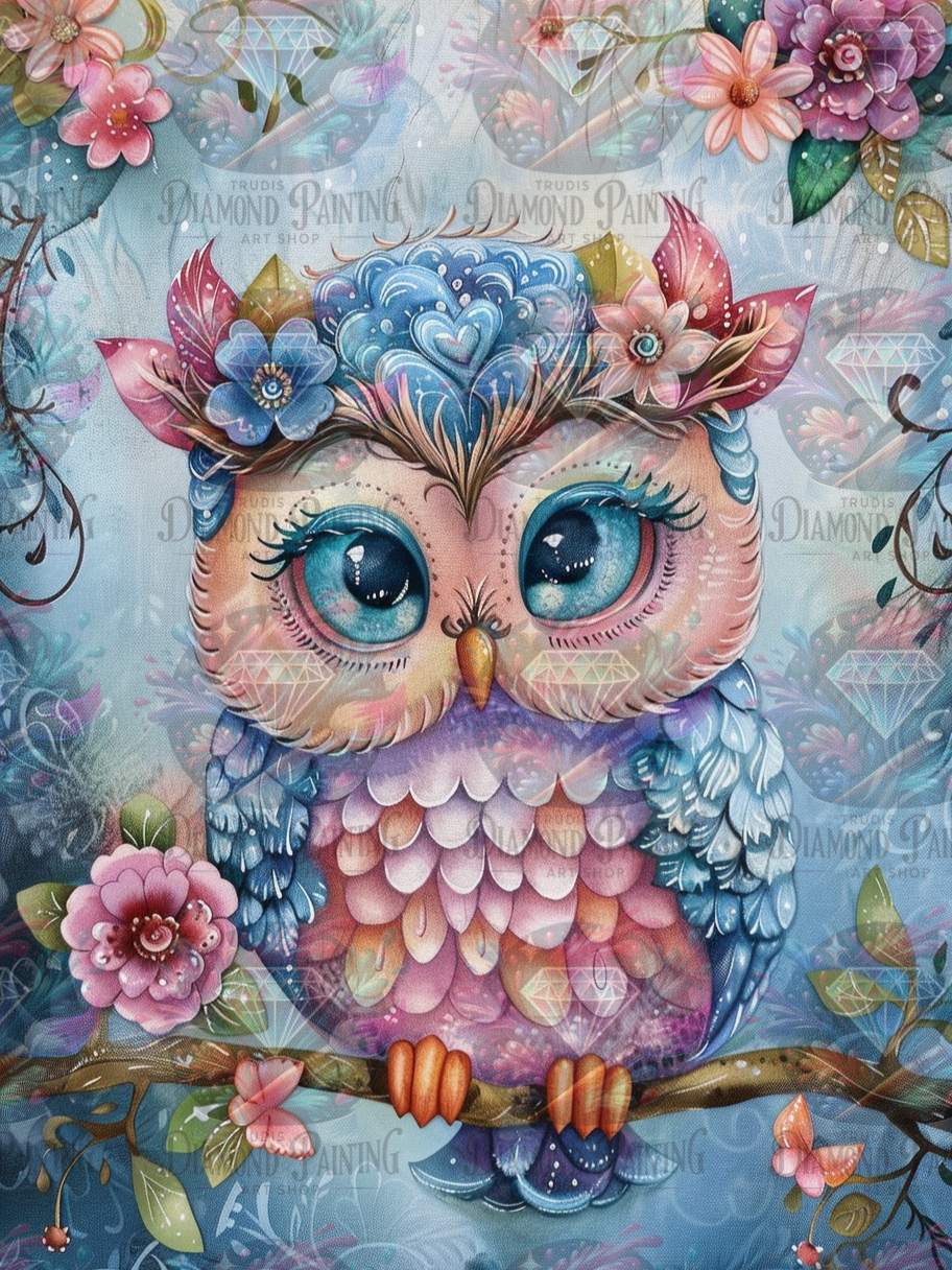 Diamond Painting Owl ©sakura.cherry.ai