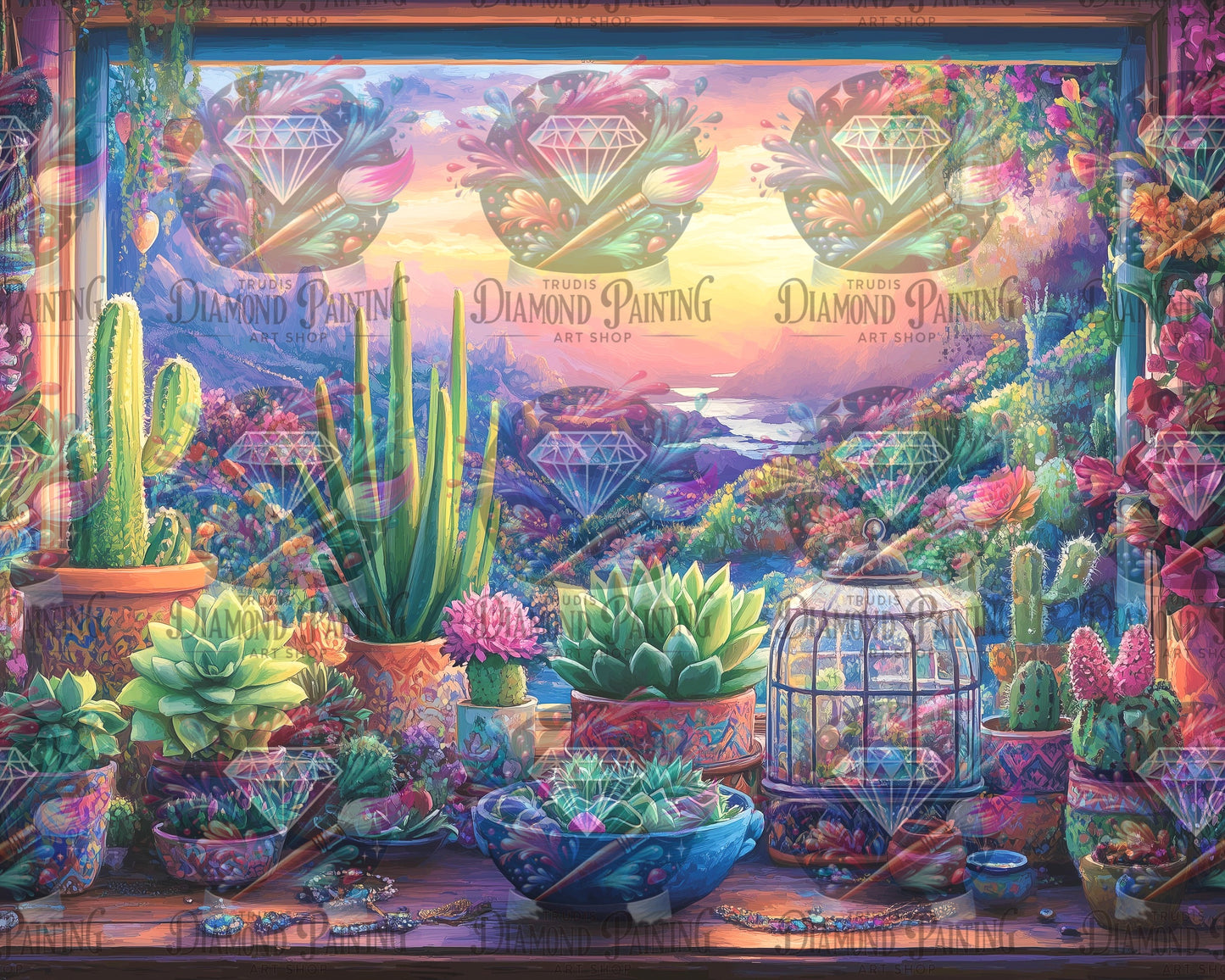 Diamond Painting A Collection Of Prickly Beauties ©salzkatze.ai