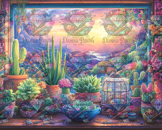 Diamond Painting A Collection Of Prickly Beauties ©salzkatze.ai