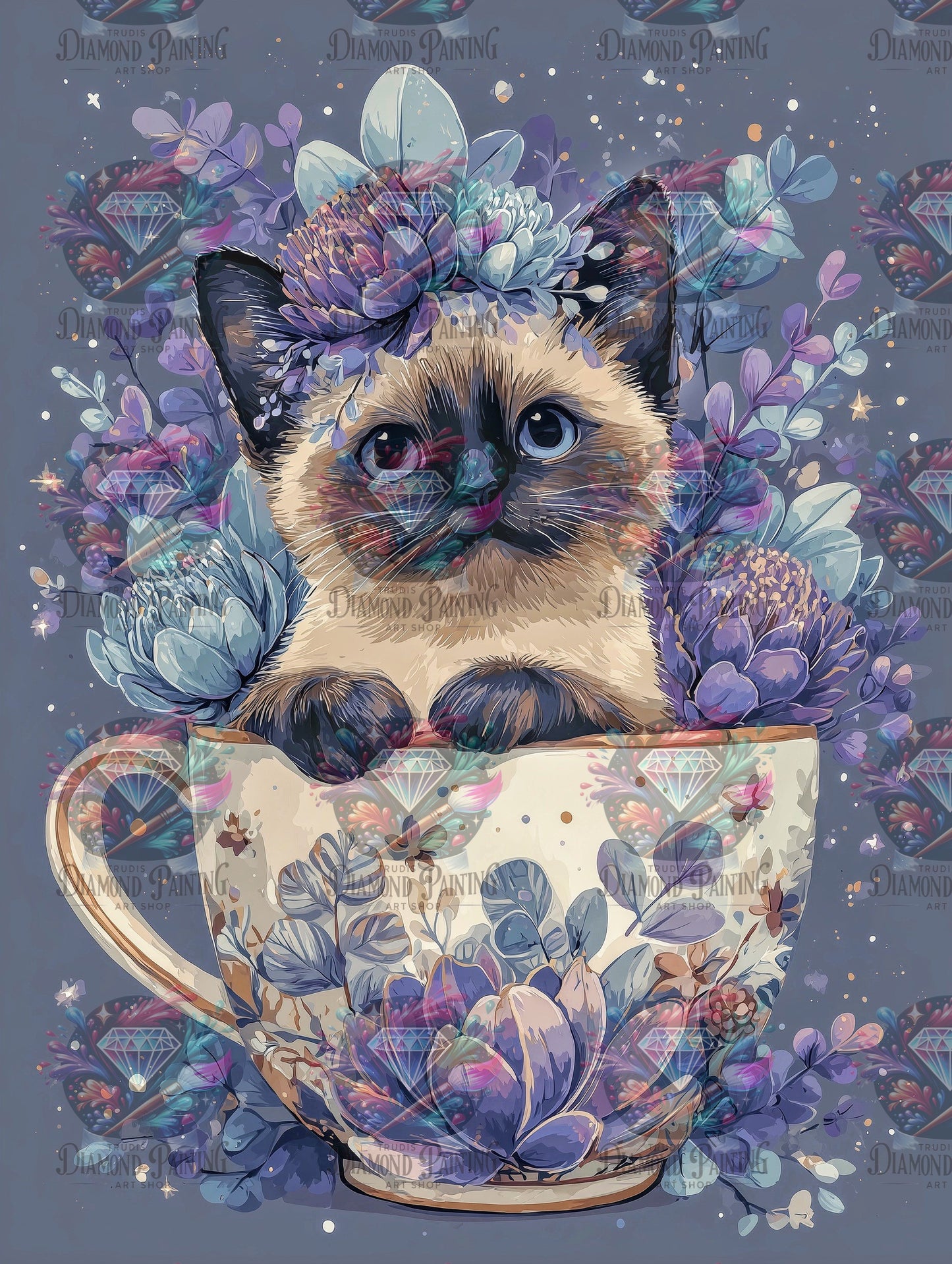 Diamond Painting A Cupful Of Cattitude von Salzkatze.ai