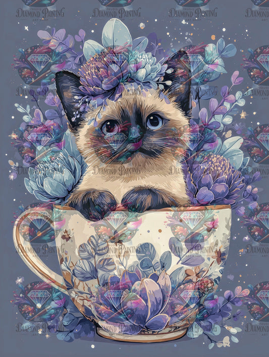 Diamond Painting A Cupful Of Cattitude von Salzkatze.ai