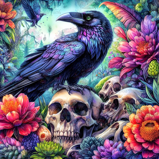 Diamond Painting A Raven's Ode To Mortality ©salzkatze.ai