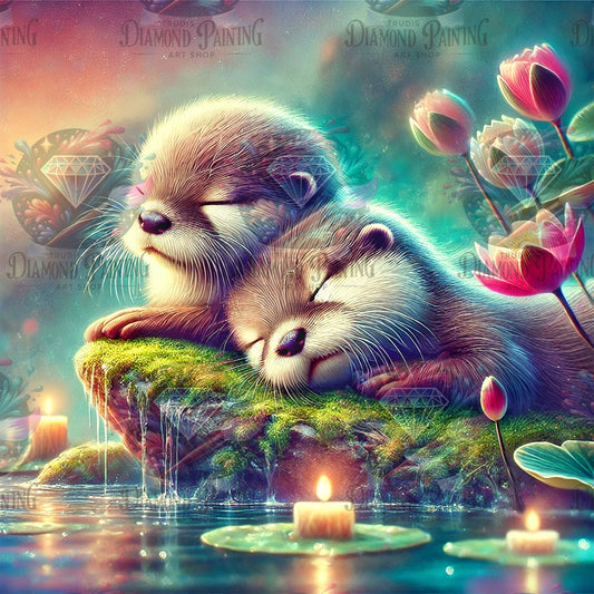 Diamond Painting Schlafende Seelenfreunde ©sandrietta_ai
