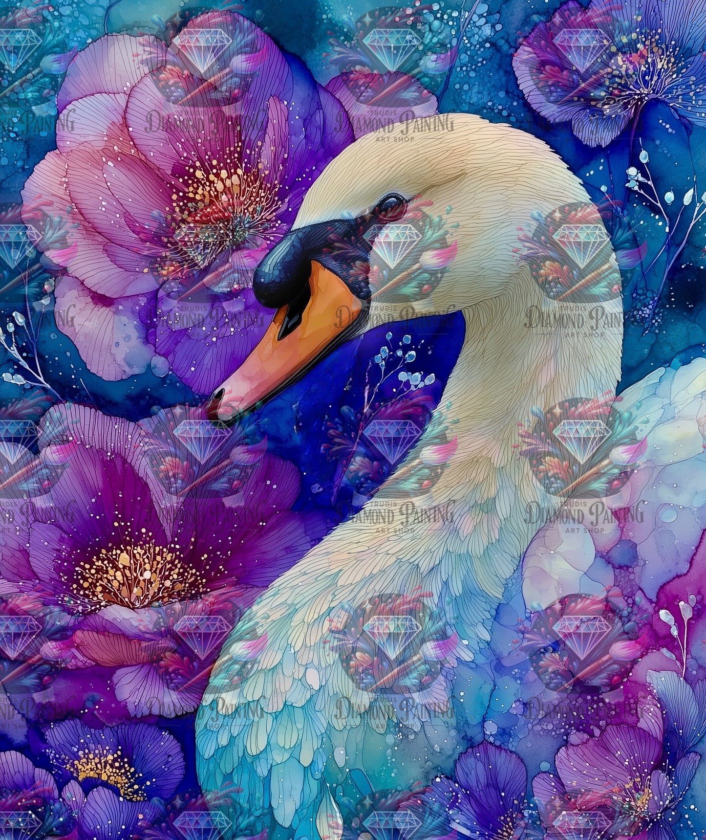 Diamond Painting Aurora Swan von Traumpixxel