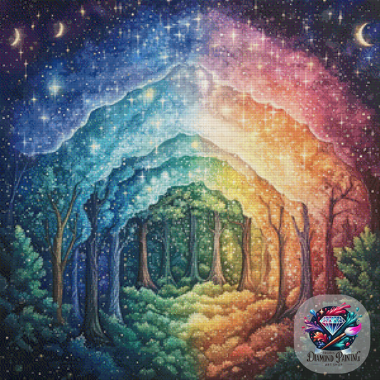 Diamond Painting Aurora Woods ©shalajarias - 75x75cm mit 299 Farben