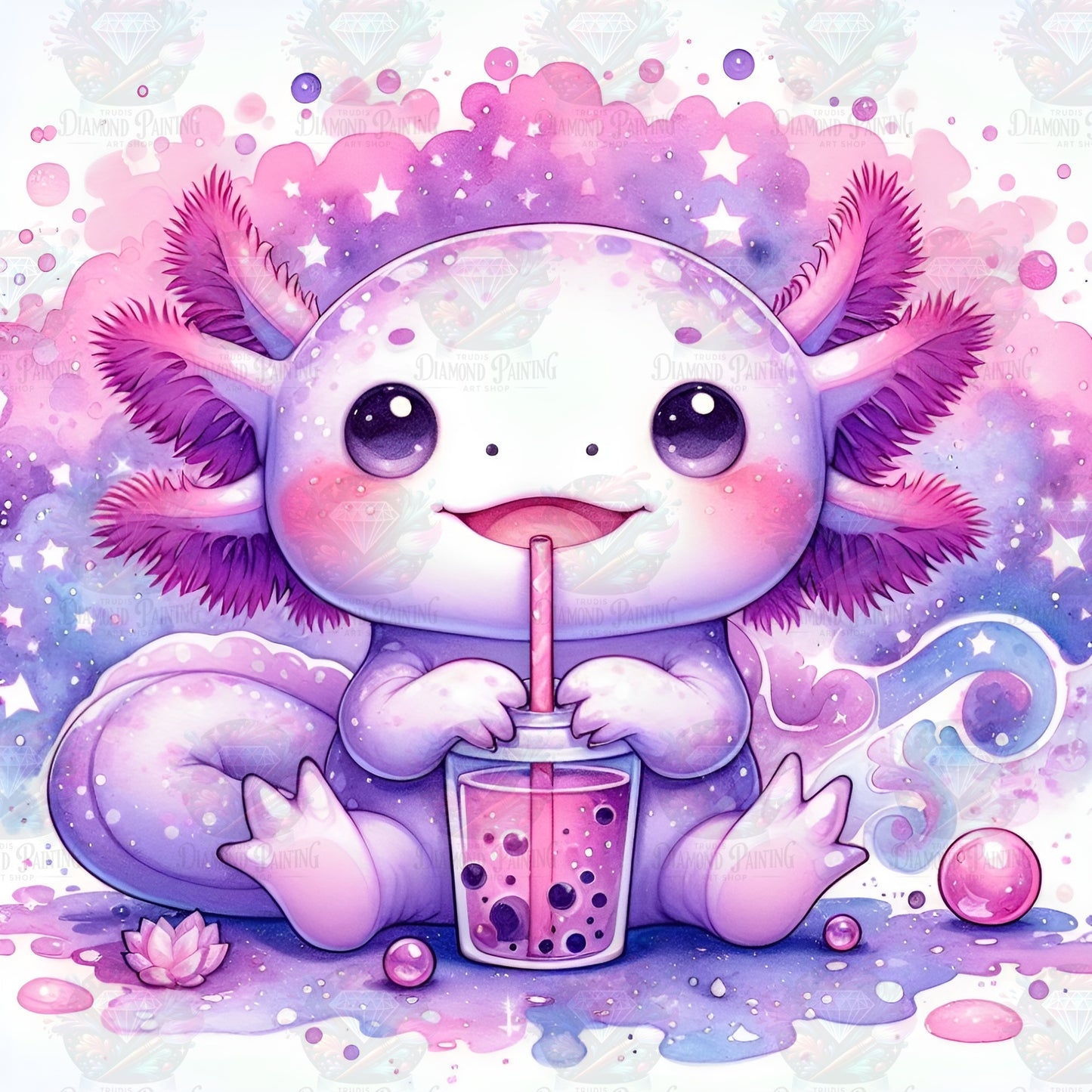 Bubble Tea Buddies - Axolotl ©salzkatze.ai