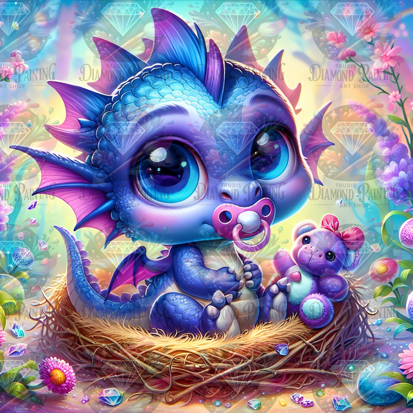 Diamond Painting Baby Dragon Lesley ©tiki_DIAMONDS.ai