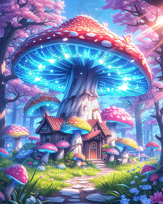 Luminous Toadstool Cottage ©bex.ai