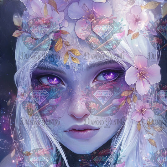 Diamond Painting Blooming Dream Face von Traumpixxel