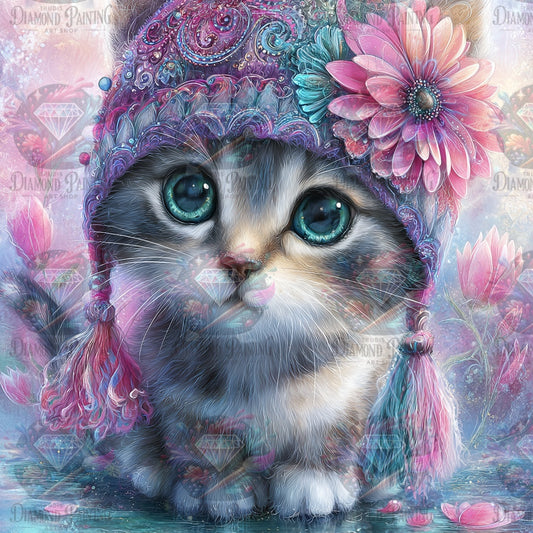 Diamond Painting Blütenzauber-Kätzchen von Elly_A.I