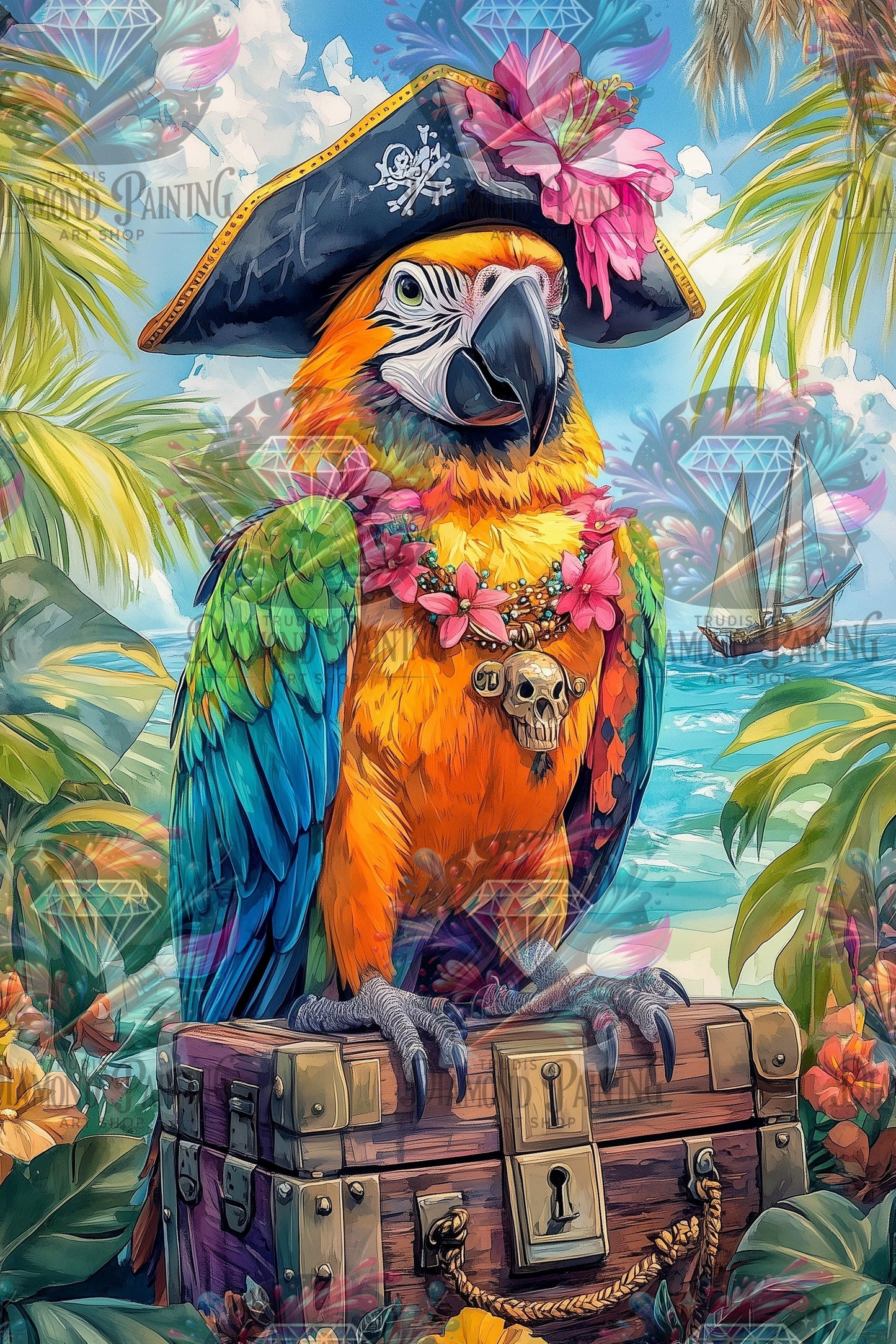 Diamond Painting Captain Clawbeak's Loot ©salzkatze.ai