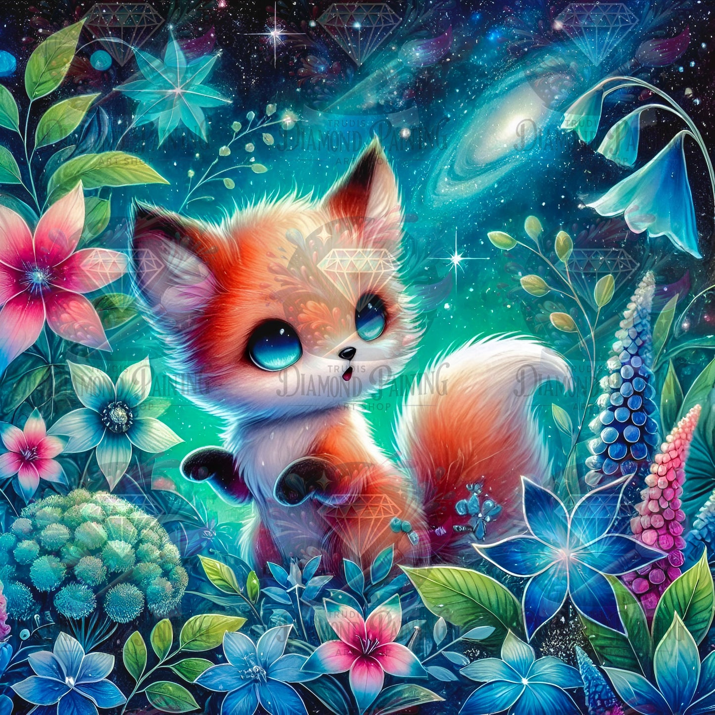 Diamond Painting Cosmic Garden ©salzkatze.ai