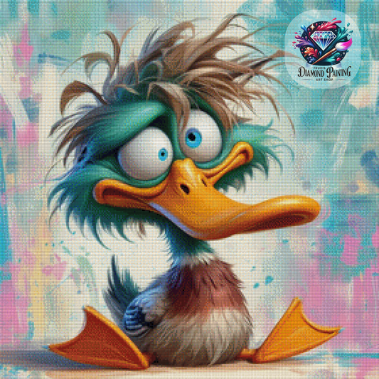Diamond Painting Crazy Duck ©salzkatze.ai - 70x70cm mit 290 Farben
