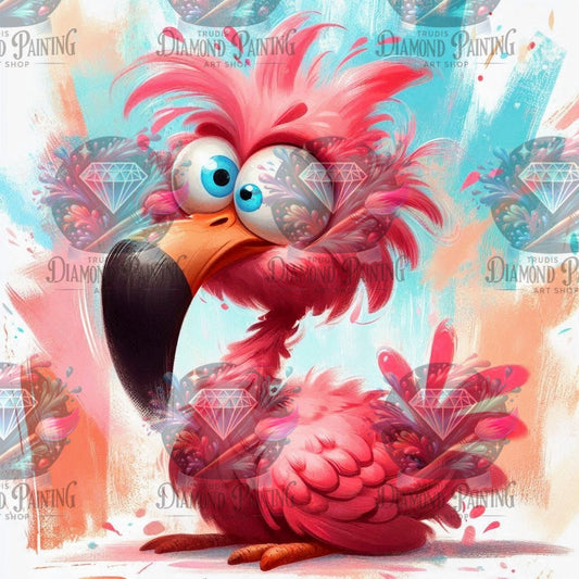 Diamond Painting Crazy Flamingo ©salzkatze.ai